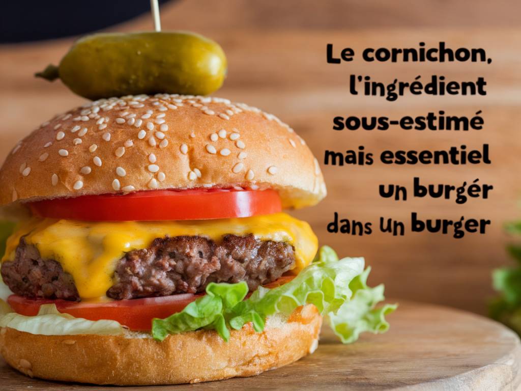 Le cornichon, ingrédient sous-estimé mais essentiel dans un burger