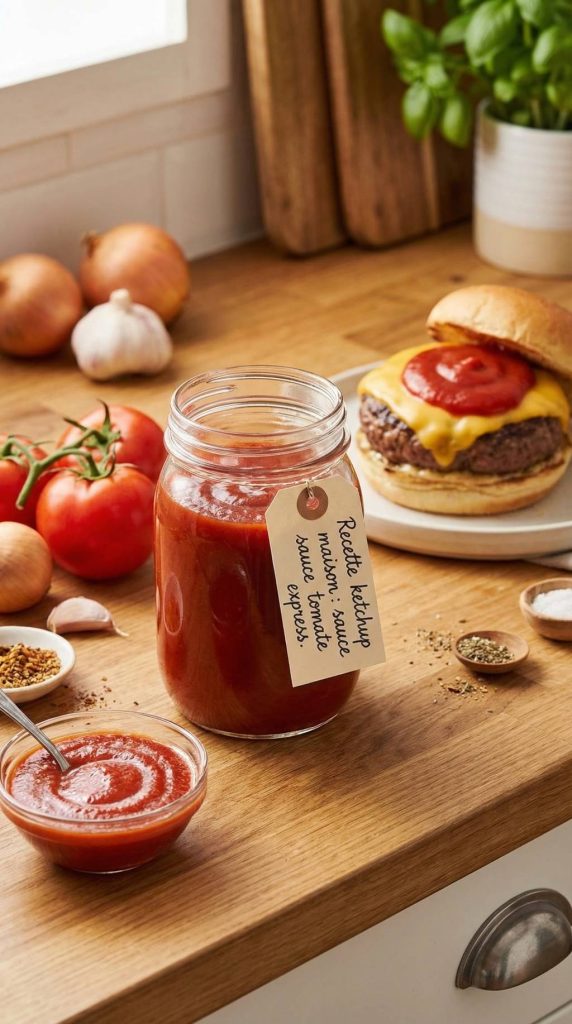 Recette ketchup maison : une sauce tomate express pour sublimer vos burgers